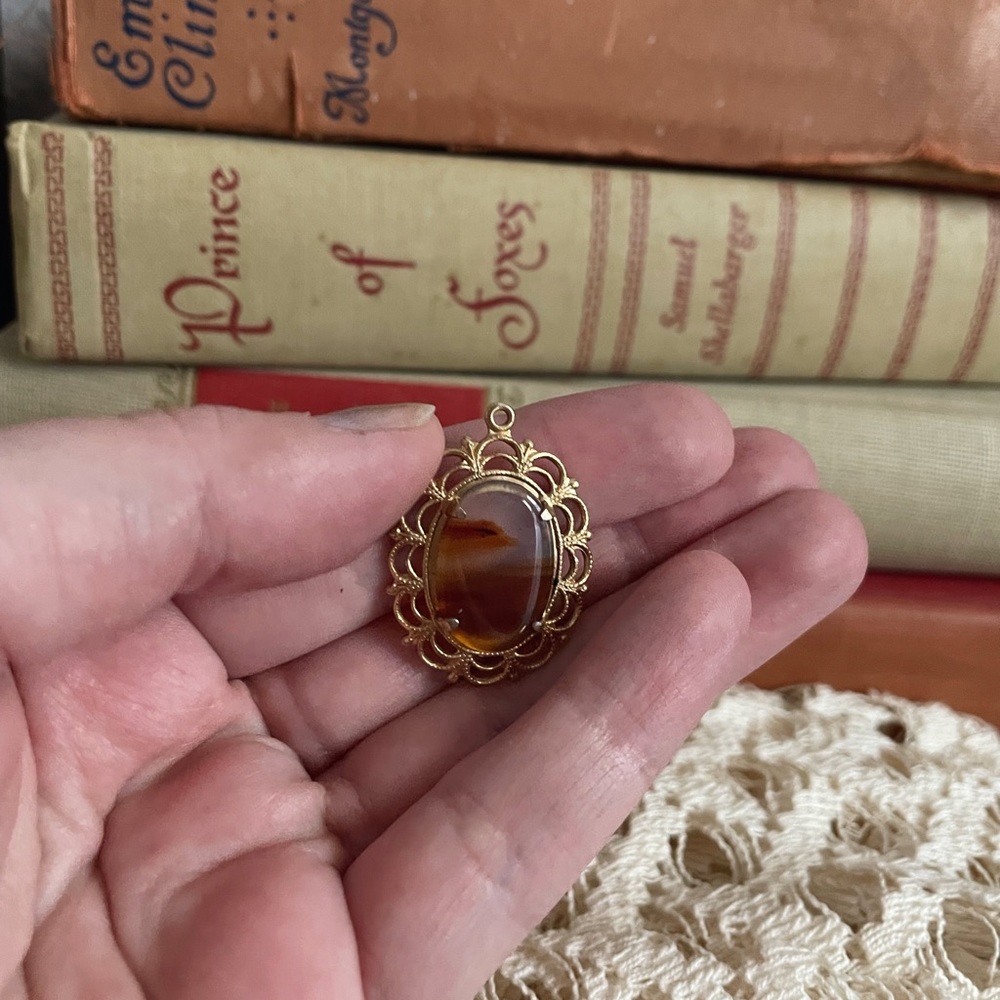 Faux Semi Precious Stone Pendant
